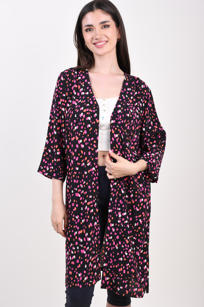 Kimono Dama Sunday 6299 Black/Pink/White
